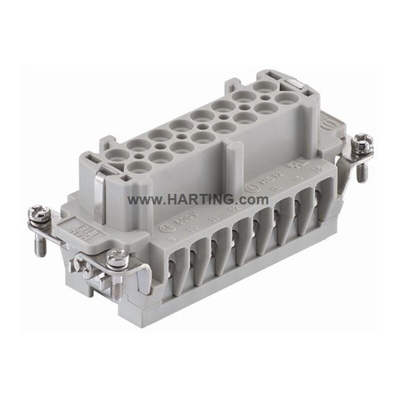 HARTING Heavy Duty Power Connector Insert, 16A, Female, Han E Series, 16 Contacts