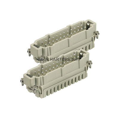 HARTING Heavy Duty Power Connector Insert, 16A, Male, Han ES Series, 48 Contacts