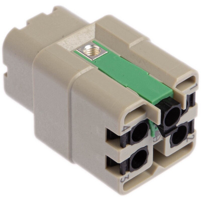 HARTING Heavy Duty Power Connector Insert, 10A, Female, Han A Series, 4 Contacts