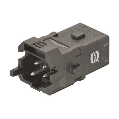 HARTING Heavy Duty Power Connector Insert, 10A, Female, Han 1A Series, 3 Contacts