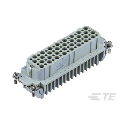 TE Connectivity Heavy Duty Power Connector Insert, 10A, Female, HDC HD Series, 64 Contacts