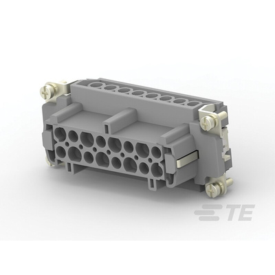 TE Connectivity Heavy Duty Power Connector Insert, 16A, Female, HDC HE Series, 16 Contacts