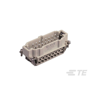 TE Connectivity Heavy Duty Power Connector Insert, 16A, Male, HDC HE Series, 16 Contacts