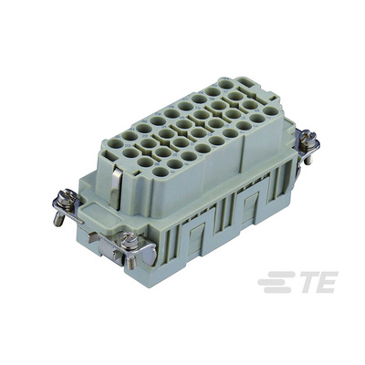 TE Connectivity Heavy Duty Power Connector Insert, 16A, Female, HDC HE Series, 32 Contacts