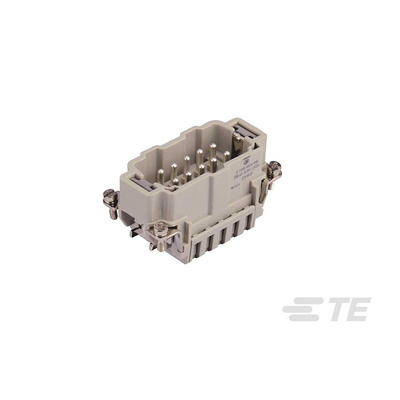 TE Connectivity Heavy Duty Power Connector Insert, 16A, Male, HDC HE Series, 10 Contacts