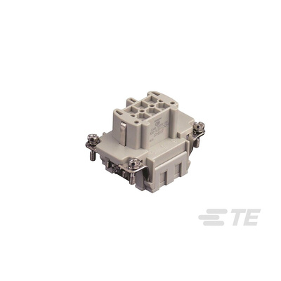 TE Connectivity Heavy Duty Power Connector Insert, 16A, HDC HE Series, 6 Contacts