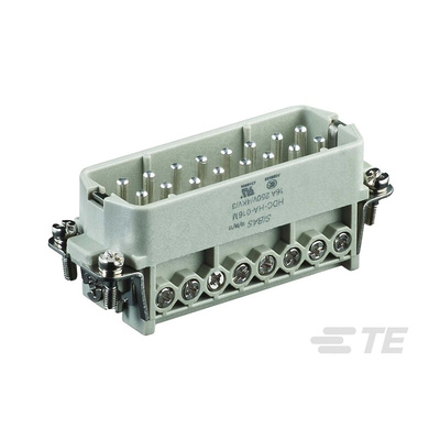 TE Connectivity Heavy Duty Power Connector Insert, 10A, Male, HDC HA Series, 16 Contacts