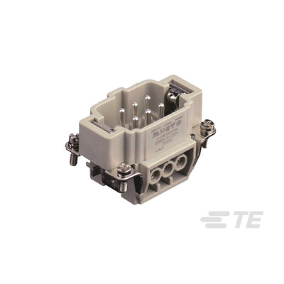 TE Connectivity Heavy Duty Power Connector Insert, 16A, Male, HDC HE Series, 6 Contacts