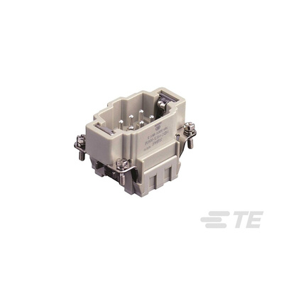 TE Connectivity Heavy Duty Power Connector Insert, 16A, HDC HE Series, 6 Contacts