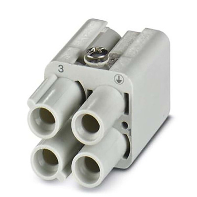 Phoenix Contact Heavy Duty Power Connector Insert, 40A, Female, HC Series, 3 + PE Contacts