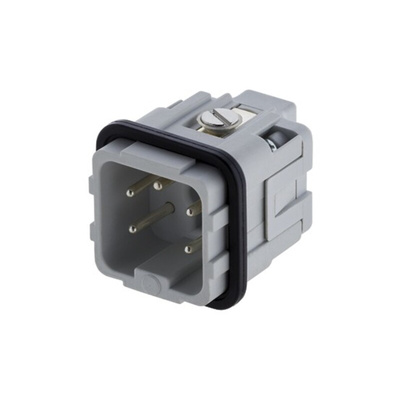 Amphenol Industrial Heavy Duty Power Connector Module, 16A, Male, Heavy Mate C146 Series, 4 Contacts