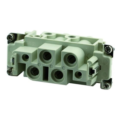 Amphenol Industrial Heavy Duty Power Connector Insert, 80A, Female, Heavy Mate C146 Series, 4+PE Contacts