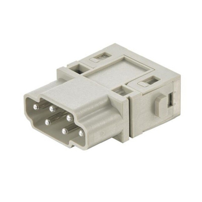 HARTING Heavy Duty Power Connector Module, 16A, Male, Han-Modular Series, 6 Contacts