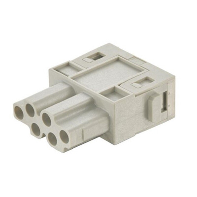 HARTING Heavy Duty Power Connector Module, 16A, Female, Han-Modular Series, 6 Contacts