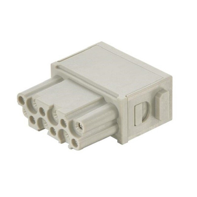 HARTING Heavy Duty Power Connector Module, 10A, Female, Han-Modular Series, 12 Contacts