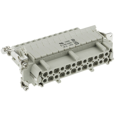 Han B Series size 24 B Connector Insert, Female, 24 Way, 16A, 500 V