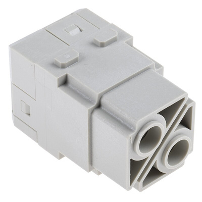 HARTING Heavy Duty Power Connector Module, 100A, Female, Han-Modular Series, 2 Contacts