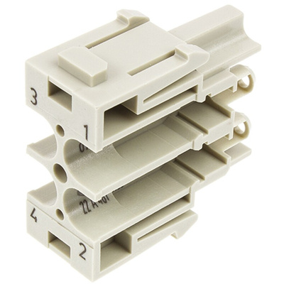 HARTING Heavy Duty Power Connector Module, Female, Han-Modular Series, 4 Contacts
