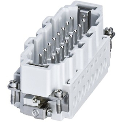 Phoenix Contact Heavy Duty Power Connector Insert, 16A, Male, HEAVYCON B16 Series, 16 Contacts