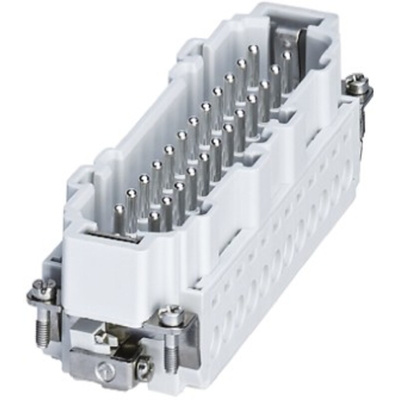 Phoenix Contact Heavy Duty Power Connector Insert, 16A, Male, HEAVYCON B24 Series, 24 Contacts