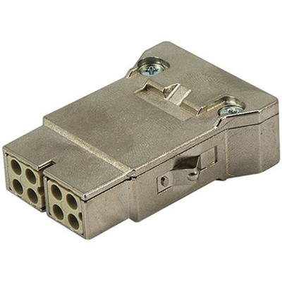 HARTING Heavy Duty Power Connector Insert, 10A, Female, Han-Modular Series, 8 Contacts