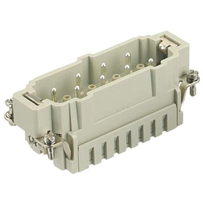 HARTING Heavy Duty Power Connector Insert, 16A, Male, Han Hv ES Series, 6 Contacts