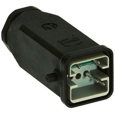 HARTING Heavy Duty Power Connector Insert, 10A, Male, HAN Brid Series, 6 Contacts
