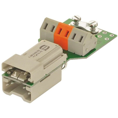 HARTING Heavy Duty Power Connector Insert, 10A, Male, HAN Brid Series, 6 Contacts