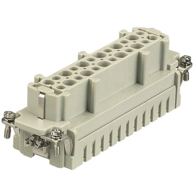HARTING Heavy Duty Power Connector Insert, 16A, Female, Han E Series, 24 Contacts