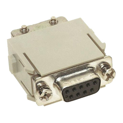 HARTING Heavy Duty Power Connector Module, 5A, Female, Han-Modular Series, 9 Contacts