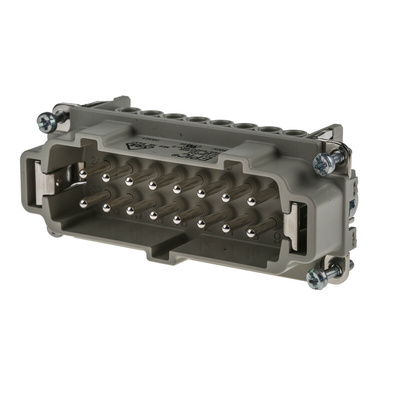 Epic Contact Connector Insert, 16 Way, 16A, Male, H-BE, Cable Mount, 600 V