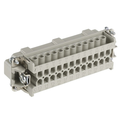 Epic Contact Connector Insert, 24 Way, 16A, Male, H-BE, Cable Mount, 600 V