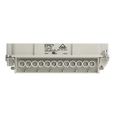 Epic Contact Connector Insert, 24 Way, 16A, Male, H-BE, Cable Mount, 600 V