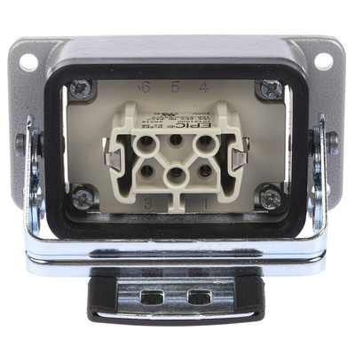 Epic Contact Connector Set, 6 Way, 16A, Female, H-BE, Panel Mount, 440 V