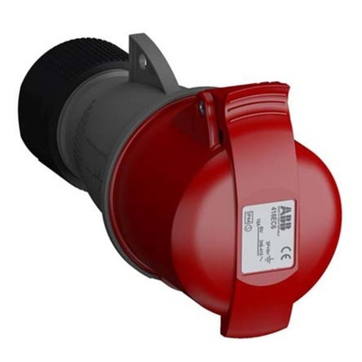 ABB, Easy & Safe IP44 Red Cable Mount 3P+N+E Industrial Power Socket, Rated At 16.0A, 415.0 V