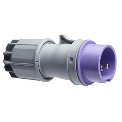 ABB, Easy & Safe IP44 Purple Cable Mount 2P Industrial Power Plug, Rated At 16.0A, 20 → 25 V