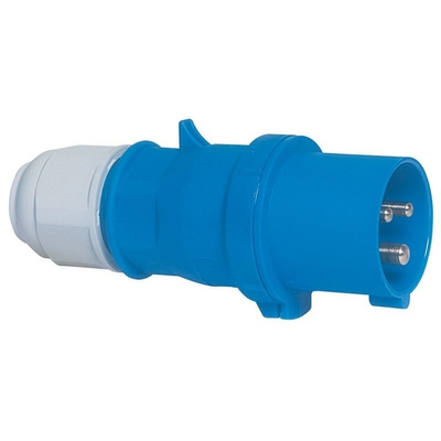 Bals IP44 Blue Cable Mount 2P+E Industrial Power Plug, Rated At 32.0A, 230.0 V