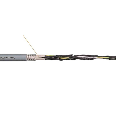 Igus chainflex CF140.UL Control Cable, 4 Cores, 0.75 mm², Screened, 50m, Grey PVC Sheath, 18 AWG