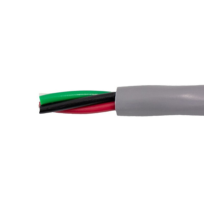 Alpha Wire Control Cable, 6 Cores, 0.56 mm², Unscreened, 305m, Grey PVC Sheath, 20 AWG
