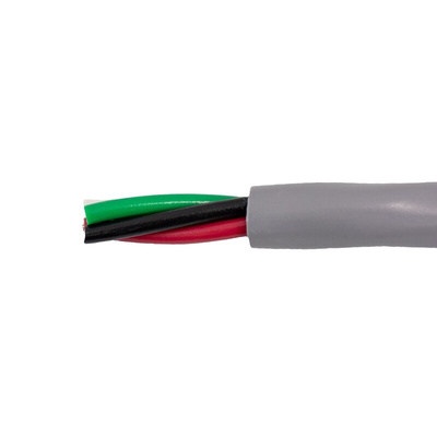Alpha Wire Control Cable, 4 Cores, DEF STAN, Unscreened, 305m, White PVC Sheath, 24 AWG