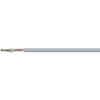 AXINDUS HIFLEX CY P Control Cable, 4 Cores, 0.34 mm², LIYCY-P, Screened, 100m, Grey PVC Sheath, 22AWG