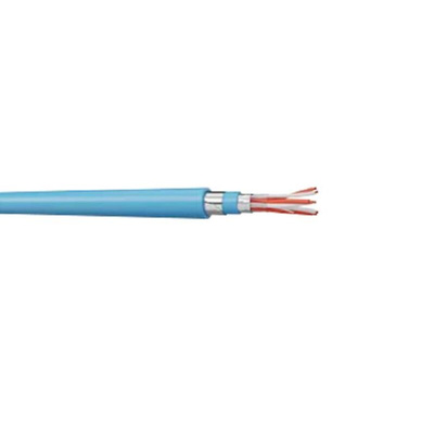 AXINDUS INSTRUM Control Cable, 3 Cores, 0.9 mm, EGFA, Screened, 100m, Blue PVC Sheath