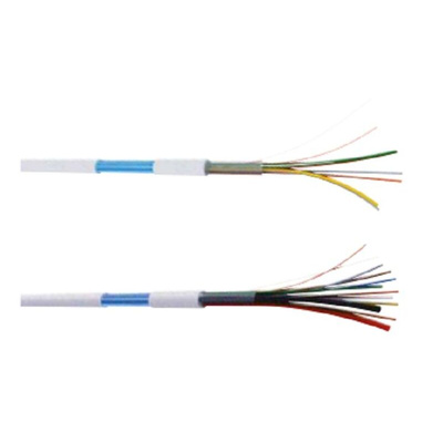 CAE Groupe 22 Control Cable, 22 Cores, 0.22 mm², Screened, 100m, White PVC Sheath