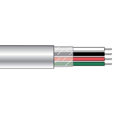 Alpha Wire 6633 Control Cable, 25 Cores, 0.34 mm², DEF STAN, Screened, 1000ft, Grey PVC Sheath, 22 AWG