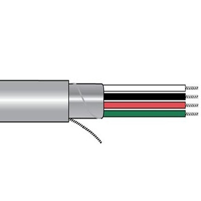 2460C Control Cable, 4 Cores, 0.25 mm², Screened, 500ft, Yellow PVC Sheath, 24 AWG