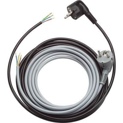 Lapp OLFLEX PLUG H05VV-F Power Cable Assembly, 3 Cores, 1 mm², Unscreened, 3m, Black PVC Sheath, 17