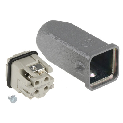 HARTING Panel Kit, 3 + PE Way, 10A, Male, Han A, 230/400 V