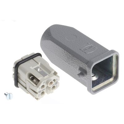 HARTING Hood Cable Plug, 4 + PE Way, 10A, Male, Han A, 230 → 400 V