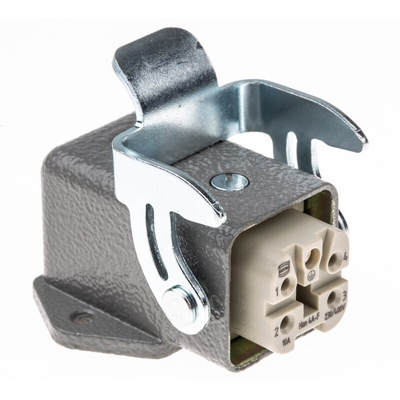 HARTING Panel Kit, 4 + PE Way, 10A, Female, Han A, 230 → 400 V
