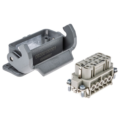 HARTING Surface Kit, 10 + PE Way, 10A, Female, Han A, 230 → 400 V